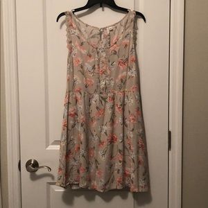 Beige floral dress